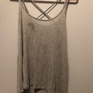 Loose light grey tank top